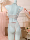 Ensemble Lingerie Dentelle Rose Pâle