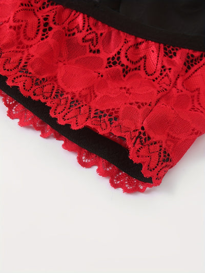 Soutien-Gorge Grande Taille Rouge en Dentelle