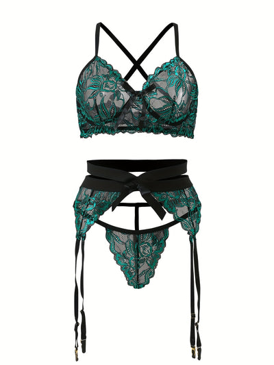Ensemble Lingerie Porte-Jarretelle Grande Taille