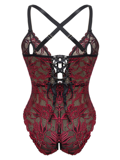 Body Sexy Rouge Grande Taille