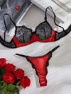 Ensemble Lingerie Dentelle Satin