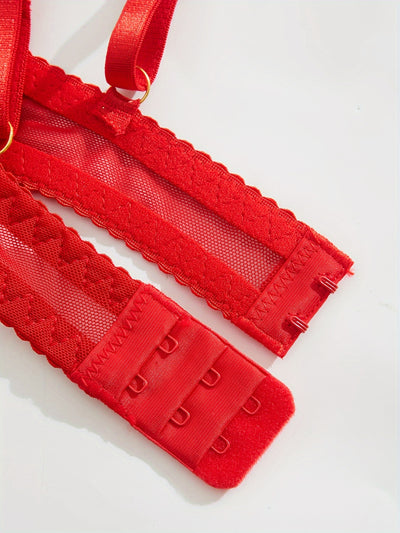 Ensemble Lingerie en Dentelle Entrejambe Ouverte