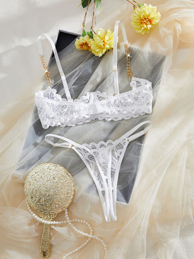 Ensemble Lingerie Blanche Dentelle