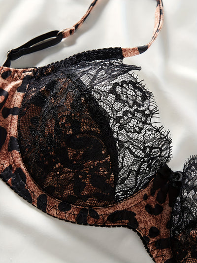 Ensemble Soutien-Gorge Léopard Dentelle