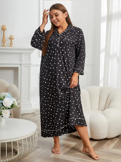 Nuisette Longue Grande Taille Pyjama