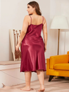 Chemise de Nuit Longue en Satin & Grande Taille