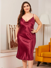 Chemise de Nuit Longue en Satin & Grande Taille