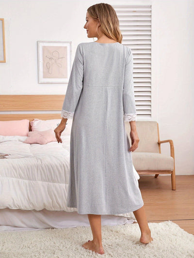 Chemise de Nuit Longue pour Allaitement
