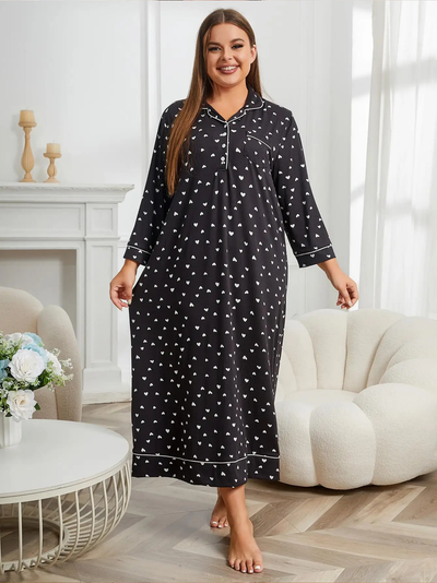 Nuisette Longue Grande Taille Pyjama