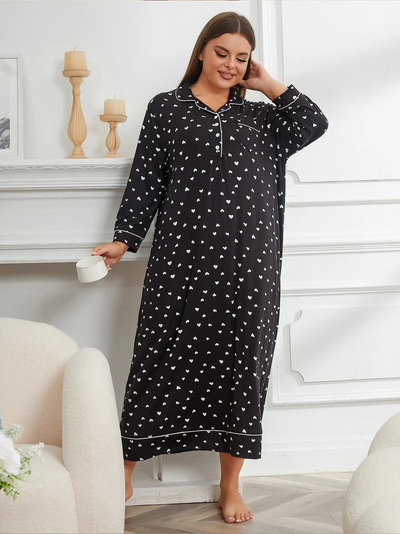 Nuisette Longue Grande Taille Pyjama