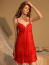 Chemise de Nuit Effet Robe en Dentelle