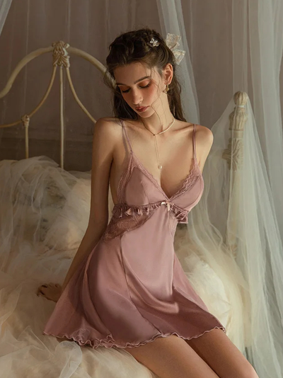 Nuisette Robe Sexy avec Décolleté