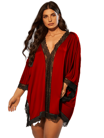 Chemise de Nuit Grande Taille à Manches Longues