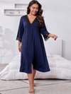 Chemise de Nuit  Grande Taille Bleu Nuit