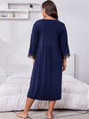 Chemise de Nuit  Grande Taille Bleu Nuit