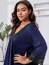 Chemise de Nuit  Grande Taille Bleu Nuit