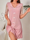 Chemise de Nuit Romantique avec Manches en Dentelle