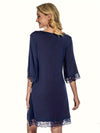 Chemise de Nuit Romantique Bleu Marine