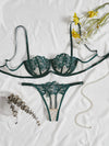 Lingerie Coquine Transparente Vert Émeraude