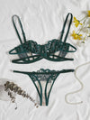 Lingerie Coquine Transparente Vert Émeraude