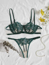 Lingerie Coquine Transparente Vert Émeraude