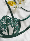 Lingerie Coquine Transparente Vert Émeraude