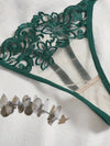 Lingerie Coquine Transparente Vert Émeraude
