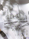 Lingerie Coquine Transparente à Fleurs