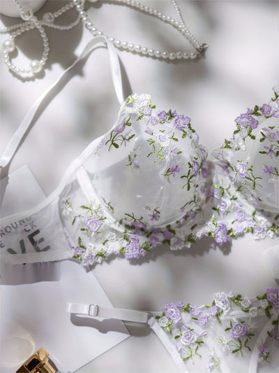 Lingerie Coquine Transparente à Fleurs