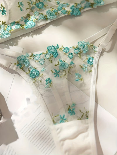Lingerie Coquine Transparente à Fleurs