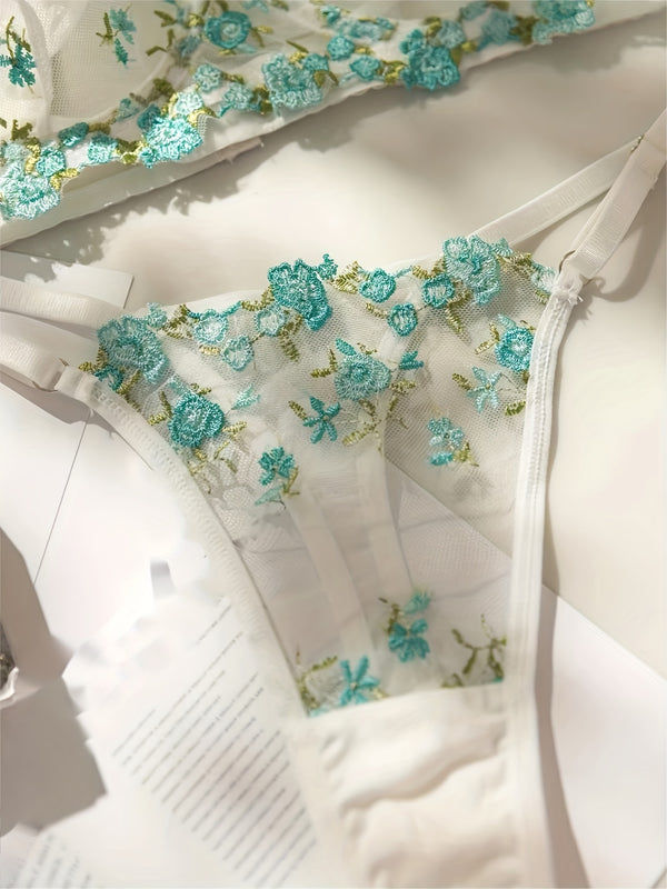 Lingerie Coquine Transparente à Fleurs