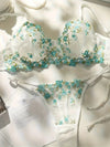 Lingerie Coquine Transparente à Fleurs
