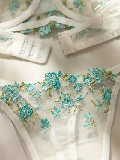 Lingerie Coquine Transparente à Fleurs