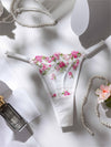 Lingerie Coquine Transparente à Fleurs