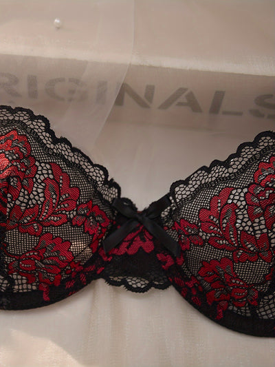 Ensemble Lingerie Coquine Transparente en Dentelle