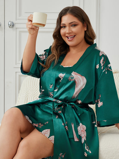 Nuisette Grande Taille avec Peignoir