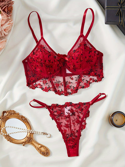 Ensemble Lingerie Coquine Transparente avec Bustier
