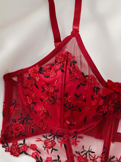 Ensemble Lingerie Coquine Transparente avec Bustier