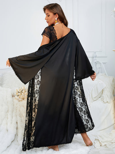 Ensemble Chemise de Nuit Romantique 2 Pièces