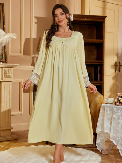 Chemise de Nuit Longue à Manches Longues