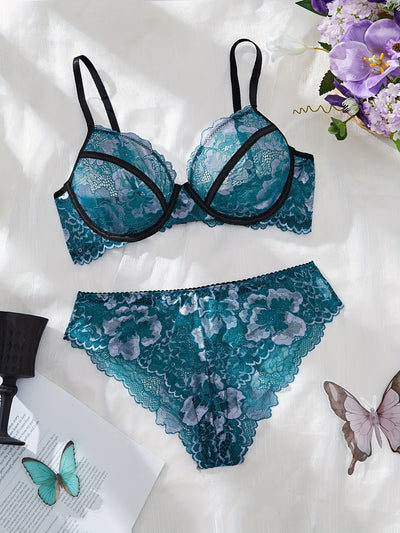 Ensemble Lingerie Coquine Bleu Canard
