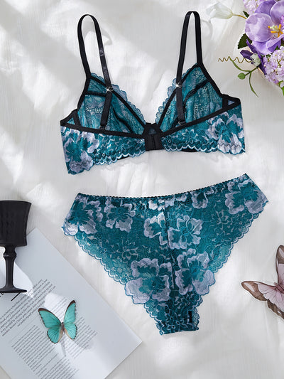 Ensemble Lingerie Coquine Bleu Canard