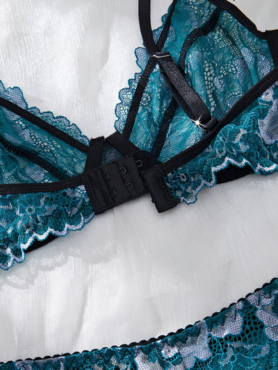 Ensemble Lingerie Coquine Bleu Canard