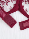 Lingerie Coquine Transparente Rouge Bordeaux
