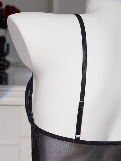 Body en Dentelle Transparent Noir