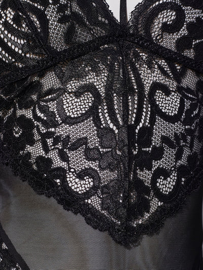 Body en Dentelle Transparent Noir