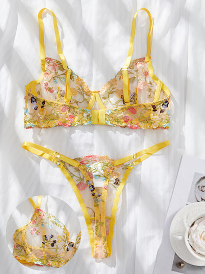 Culotte avec Soutien-Gorge Transparent