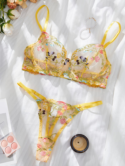 Culotte avec Soutien-Gorge Transparent
