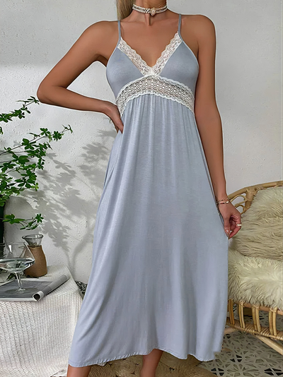 Chemise de Nuit Longue en Broderie Anglaise