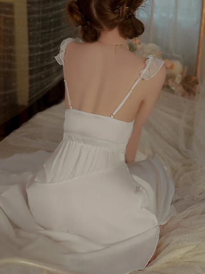 Robe Nuisette Longue Ouverte